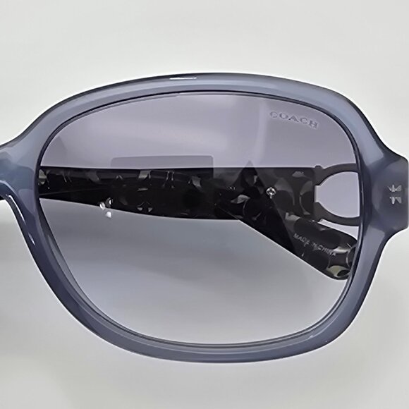 *SOLD* Coach HC 8241 L1031 Milky Blue Denim Frame Blue Gradient Lens Sunglasses - Picture 12 of 16